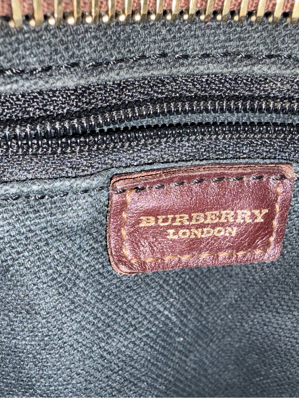 Authentic Burberry Canvas Tote Bag with Brown Trim - Picture 9 of 9